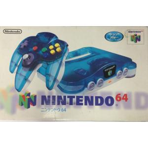 【中古】N64 NINTENDO64本体 クリアブルー＊ニンテンドウ64本体(箱説付)