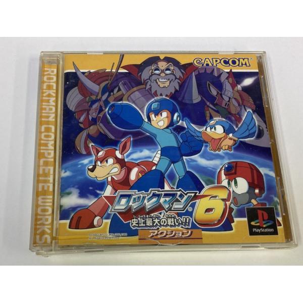 【中古】PS ロックマン6 史上最大の戦い!!＊プレイステーションソフト(箱説付)【メール便可】