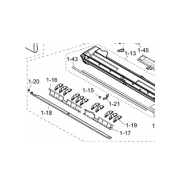シャープ　SHARP　エアコン　AY-F28E用　ヨコルーバー　部品番号：2052531232　《展...