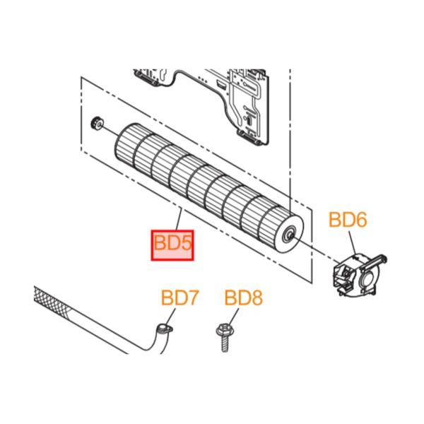 パナソニック　Panasonic　エアコン用　クロスフローファン　部品コード：ACRH02C0106...