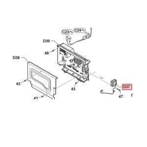 パナソニック　洗濯機用　基盤冷却ファン　部品コードAXW8H-9SG0　【図D37のみ】　【宅コ】