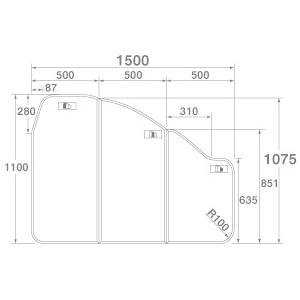 パナソニック　Panasonic　バスルーム　薄型断熱風呂フタ(組みフタ)　GKU76KF8U2RS