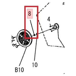 【定形外郵便対応可能】Panasonic　パナソニック　洗濯機用　特殊ナット　1個　XNGAXW618J　図中の8部分のみ
