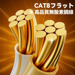 LAN ケーブル CAT8 フラット タイプ ...の詳細画像3