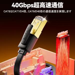 LAN ケーブル CAT8 フラット タイプ ...の詳細画像4
