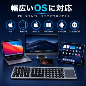 Bluetooth キーボード 折りたたみ タ...の詳細画像2