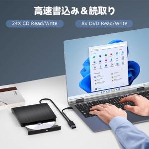DVD CD ドライブ 外付け USB 3.0...の詳細画像5