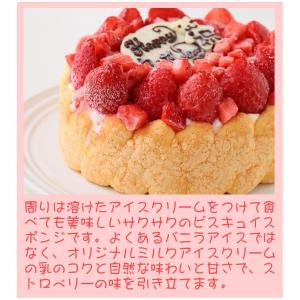 いちごアイスケーキ4号 誕生日ケーキ バースデ...の詳細画像2