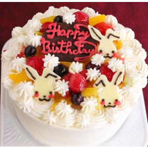 うさちゃん生クリームケーキ6号（いちごorフルーツorマンゴー選択
