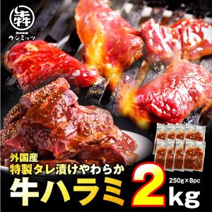 ＼8,880円→7,680円／牛 牛肉 ハラミ 焼肉 2kg（250g×8p）メガ盛り