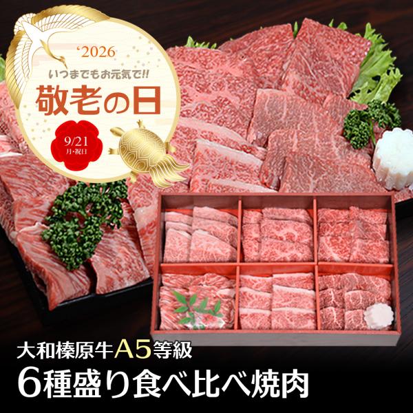 敬老の日 ギフト 焼肉 牛肉 大和榛原牛 6種盛り 600g 食べ比べ 焼肉 セット みすじ ウデ ...