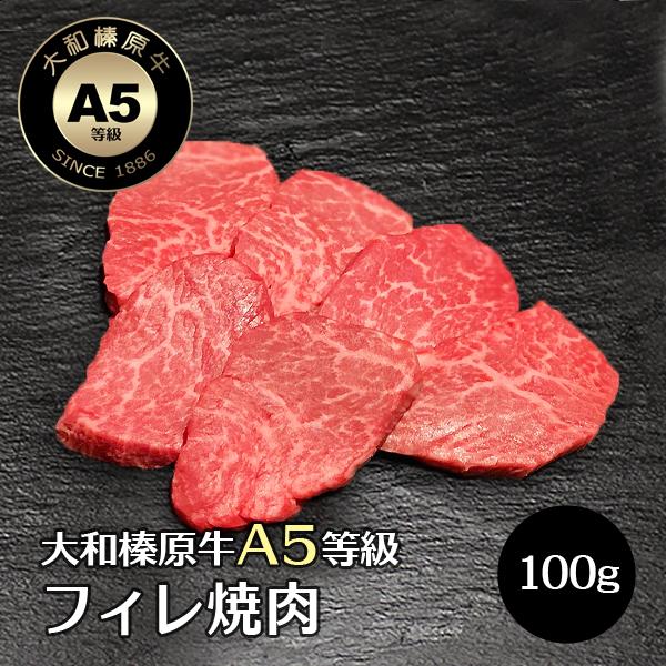 牛肉 焼肉 黒毛和牛 大和榛原牛 A5 霜降りフィレ肉 厚切り 焼肉用 嬉しい 100g単位 冷凍便