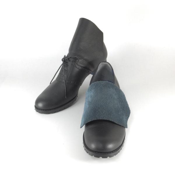 ラボキゴシ 靴 アウトレット セール na-fan ナファン 2002 クロ スリッポン レースアッ...