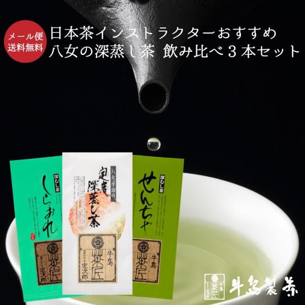 【2025年八女新茶】【メール便送料無料】お茶 緑茶 八女茶 茶葉 深蒸し茶 日本茶 カテキン 煎茶...