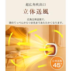 セラミックヒーター ファンヒーター ミニ 小型...の詳細画像4