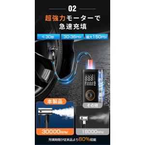 【最新型】電動空気入れ 急速充填 自動停止 全...の詳細画像5