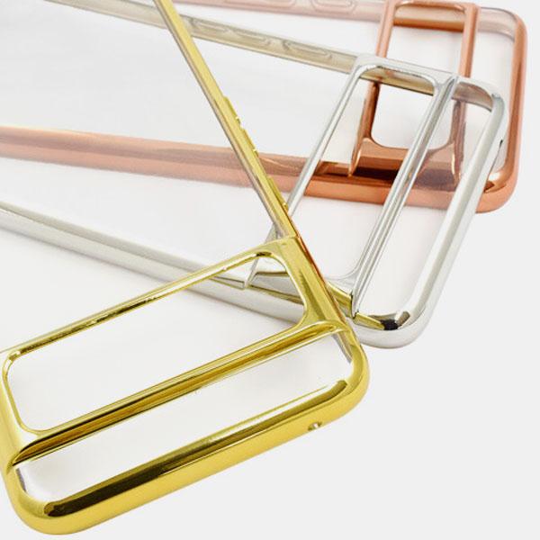 Google Pixel 8 Pro ケース メタリック バンパー ソフト クリアケース カバー G...