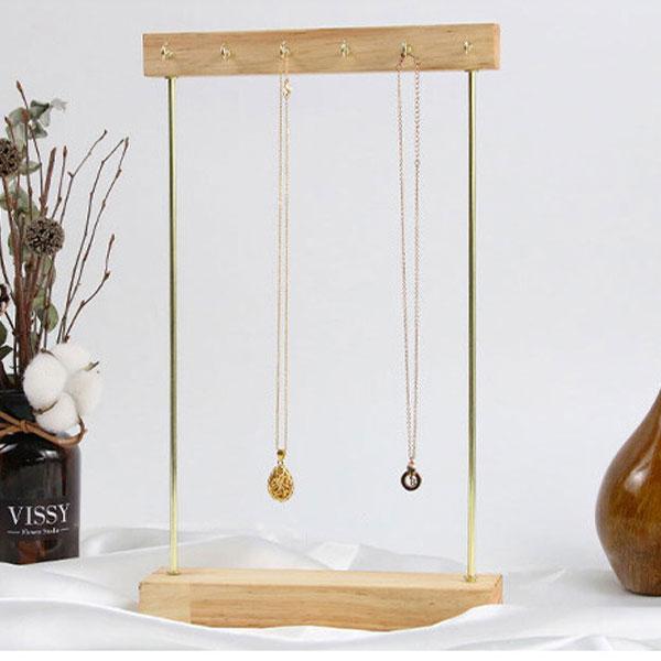 ジュエリーディスプレイ ネックレス用 木製ディスプレイスタンド クラシカル アクセサリー掛け ネック...