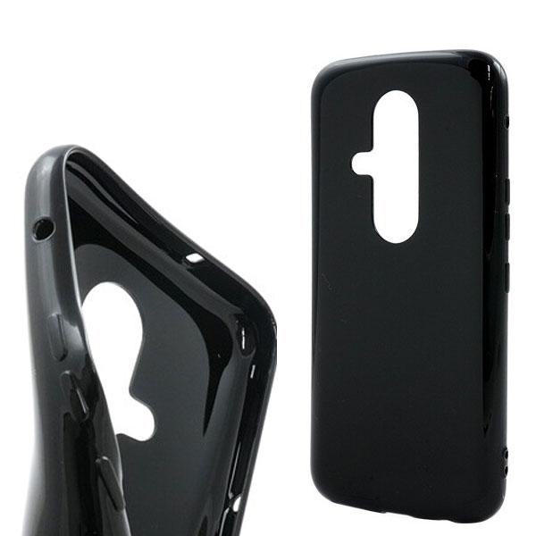 らくらくスマートフォン F-53E ケース ソフト カバー F-53E カバー シンプルケース 黒 ...