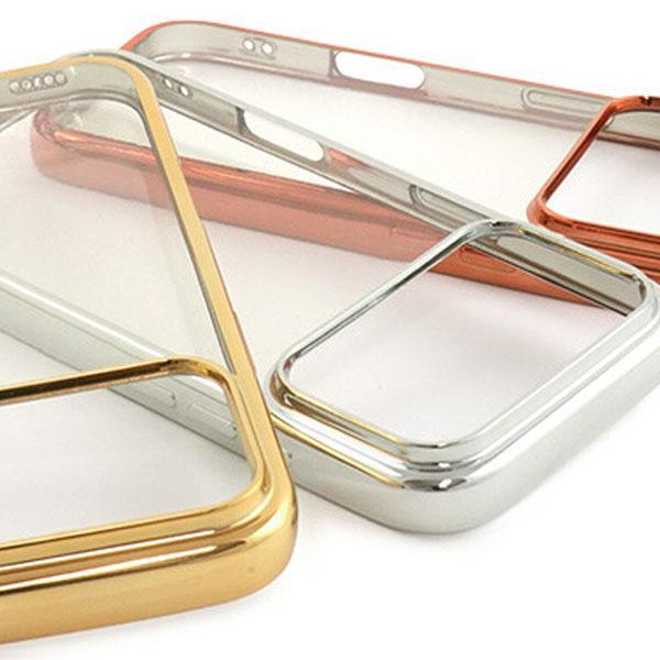 iPhone 17 Pro ケース メタリックバンパー ソフト クリアケース iPhone17 Pr...