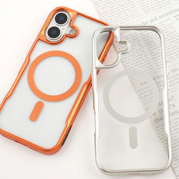 iPhone 17 ケース MagSafe対応 バンパー マットメタリックバンパー クリアケース i...