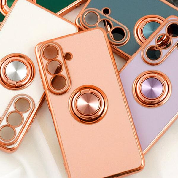 Galaxy S26 ケース スマホリング付 メタリックバンパー ソフト クリアケース リング SC...