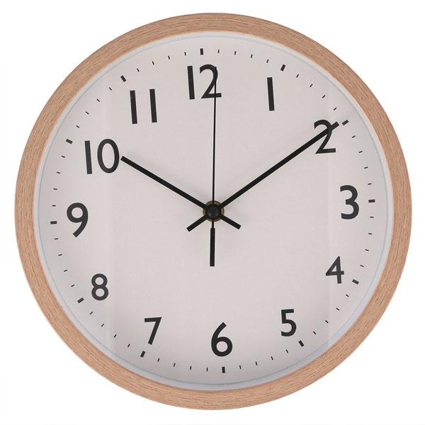 掛け時計 直径25cm フォレスト 木目調 電池式 不二貿易 時計 壁掛け 掛時計 掛時間 ウォール...