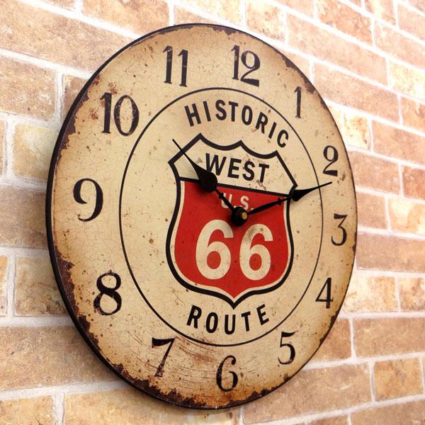 時計 おしゃれ アンティーク ROUTE66 レジェクションカフェクロック デザインウォールクロック...