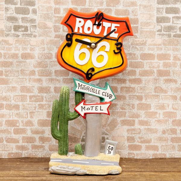 置時計 テーブルクロック アメリカン レトロ オールディーズ アメリカン雑貨 RT66 置き時計 時...