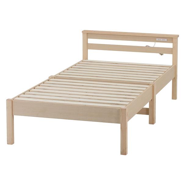 ベッド シングル フレーム 組立簡単ベッド ベッドフレーム すのこ 簡単組立 組立て コンセント付き...