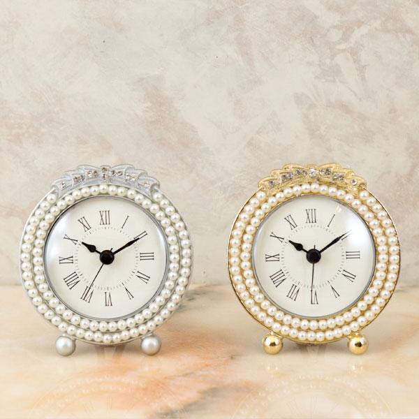 置時計 テーブルクロック マリアージュ 置時計 置き時計 時計 おしゃれ アンティーク 雑貨 パール...