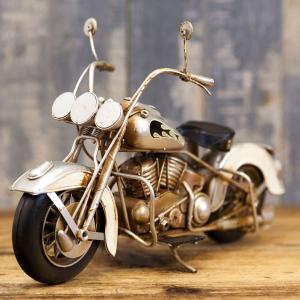 ブリキのおもちゃ Vintage Motorcycle バイク 置物 ヴィンテージ モーターサイクル オートバイ 模型 レトロ ビンテージバイク 置物 アメリカン雑貨