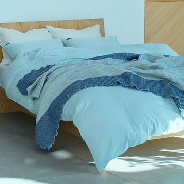 西川 イトリエ 掛け布団カバー 和晒し 二重ガーゼ オーガニックコットン100％ 掛けふとんカバー ...