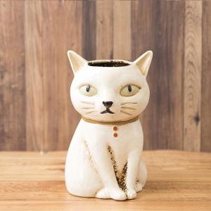 セラミックプランター フラワーポット ネコ 猫...の詳細画像1