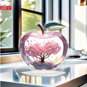 2D フラット アクリルスタンド リンゴ 桜 ...の詳細画像2