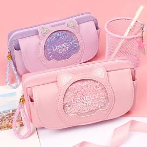 CRUX（クラックス） もちぽぽ ツインファスナーペンケース 筆箱 ねこぽ