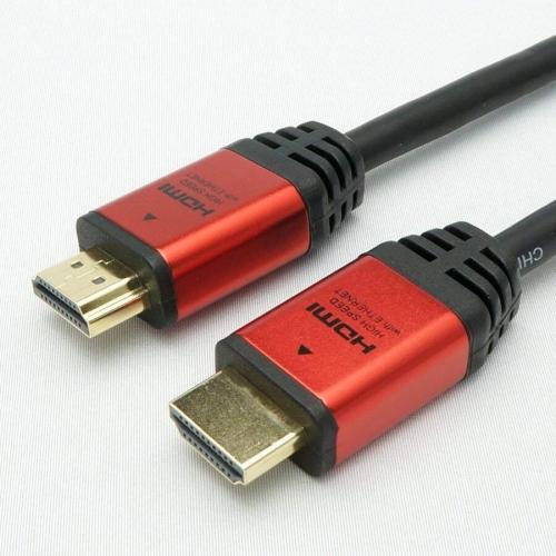 ホーリック ハイスピードHDMI標準ケーブル(タイプA) メタルモールド レッド 1.0m HYBH...