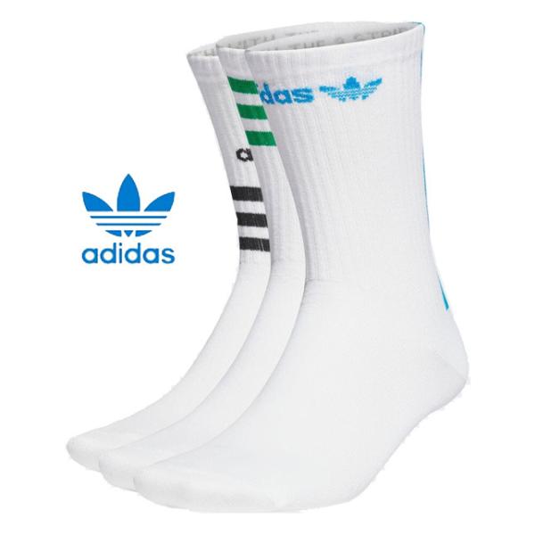 adidas アディダス オリジナルス 靴下 グラフィック クルーソックス 3P メンズ レディース...