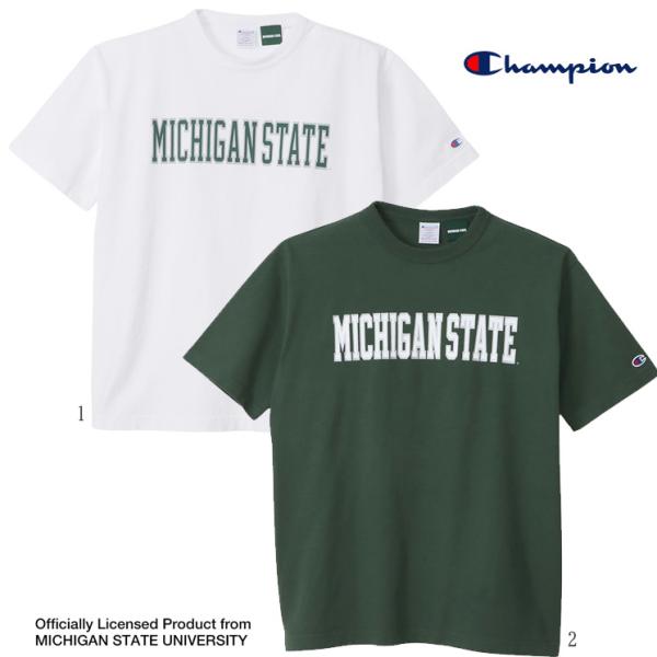 チャンピオン T1011 US Tシャツ MADE IN USA Champion MSU ロゴ プ...