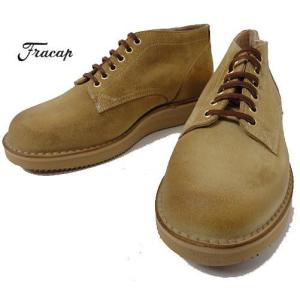 Fracap フラカップ レザーブーツ G161 Waxy Suede Leather ベージュ スウェード ワークブーツ｜usual