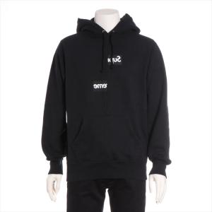 シュプリームｘコムデギャルソン コットン パーカー サイズS メンズ ブラック 18AW Split Box Logo Hooded Sweatshirt｜usus