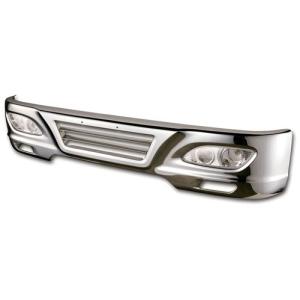 2tトラック汎用 ワイド車用 メッキ バンバー エアロバンパー（フィン