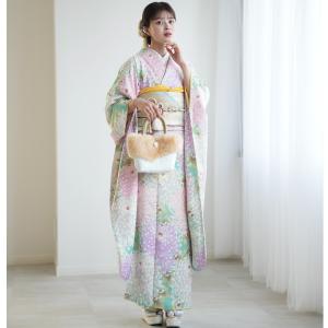 振袖 レンタル 成人式 21点セット レトロ 古典 結婚式 結納 前撮り 成人式セット 緑系 正絹 ペールグリーンに浪漫乱菊