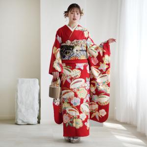 レンタル 振袖 正絹着物+袋帯 21点セット 絵羽 吉沢の友禅 特選・深緋にうさぎのこっぽり柄 成人式 結婚式 前撮り 20歳 20才 二十歳 二十才 はたち フォーマル