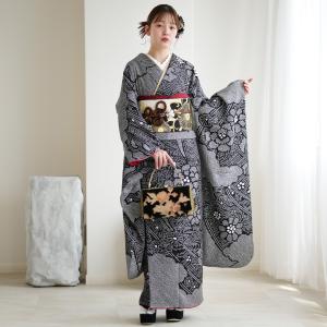レンタル 振袖 正絹着物+袋帯 21点セット 絵...の商品画像