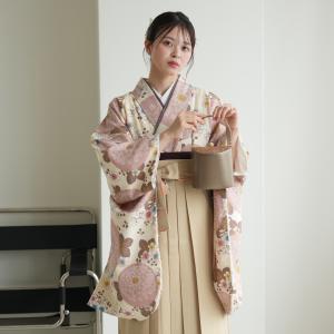 袴 レンタル 卒業式 袴 2尺袖着物 袴 17点セット ひよこ商店 レトロ モダン 古典 袴セット 大学生 小学生 菊 くすみカラー