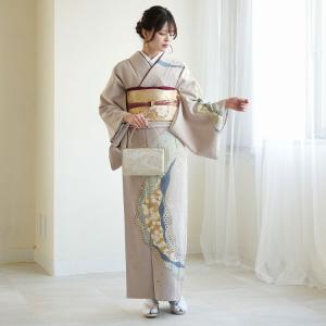 訪問着 レンタル おしゃれ 20点 フルセット 正絹 着物 菊 グレー 訪問着 レンタル おしゃれ 20点 フルセット 正絹 着物 菊 グレー