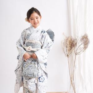 レンタル 七五三 着物 7歳 セット JILL STUART ジル・スチュアート レトロ 753 花 青 七歳 七才 ジルスチュアート ※2026年10月〜11月予約空きなし