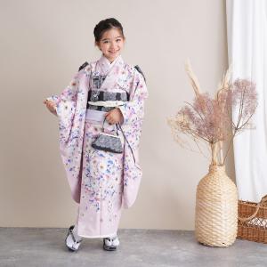 レンタル 七五三 着物 7歳 セット JILL STUART ジル・スチュアート 古典柄 レトロ 花柄 ピンク系 ジルスチュアート