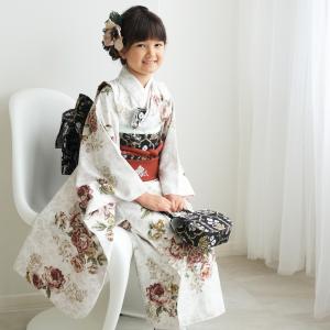 レンタル 七五三 着物 7歳 JILL STUART / ジル・スチュアート 古典柄 レトロ アンティーク系 レンタル 七五三 花 白系